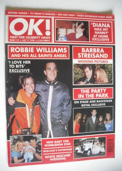<!--1998-07-17-->OK! magazine - Robbie Williams cover (17 July 1998 - Issue