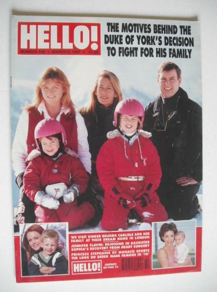 Hello! magazine - Prince Andrew and Sarah Ferguson cover (8 March 1997 - Issue 448)