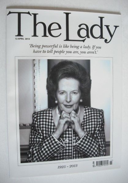 <!--2013-04-12-->The Lady magazine (12 April 2013 - Margaret Thatcher cover
