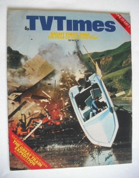 <!--1974-06-29-->TV Times magazine - Stunt Man cover (29 June - 5 July 1974