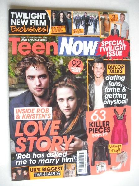 Teen Now magazine - Robert Pattinson and Kristen Stewart cover (July/August 2010)