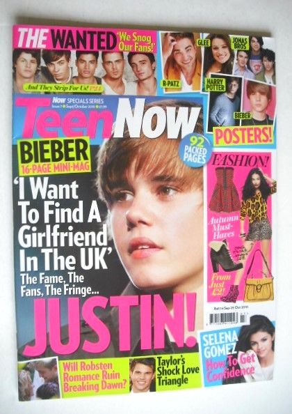 Teen Now magazine - Justin Bieber cover (September/October 2010)