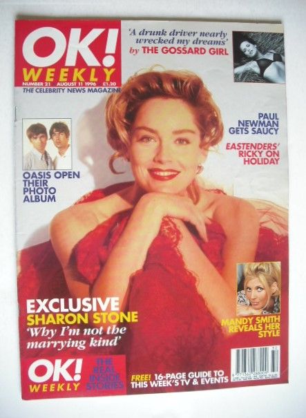 <!--1996-08-11-->OK! magazine - Sharon Stone cover (11 August 1996 - Issue 