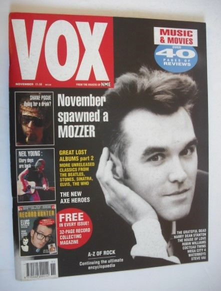 <!--1990-11-->VOX magazine - Morrissey cover (November 1990 - Issue 2)