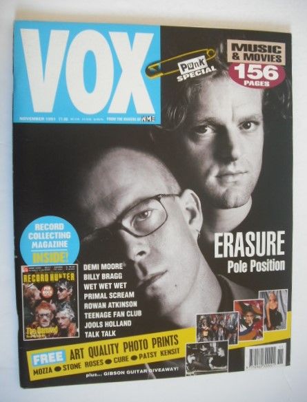 VOX magazine - Erasure cover (November 1991 - Issue 14)