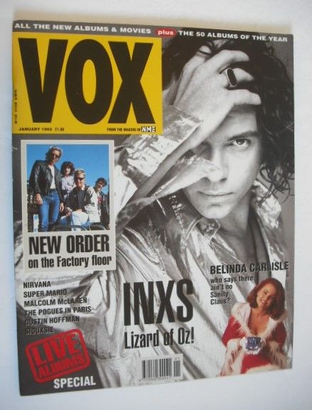 <!--1992-01-->VOX magazine - Michael Hutchence cover (January 1992 - Issue 
