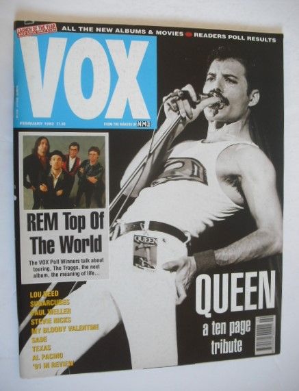 VOX magazine - Freddie Mercury cover (February 1992 - Issue 17)