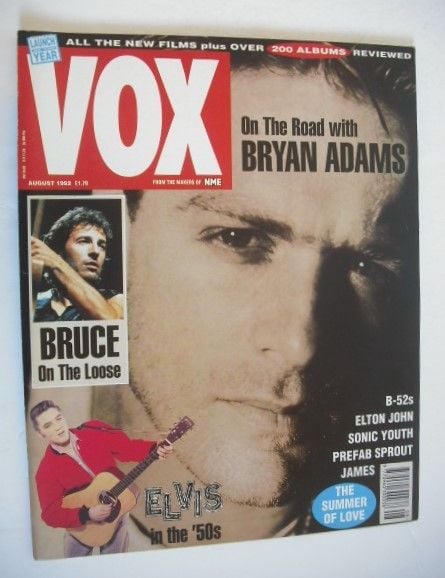 <!--1992-08-->VOX magazine - Bryan Adams cover (August 1992 - Issue 23)
