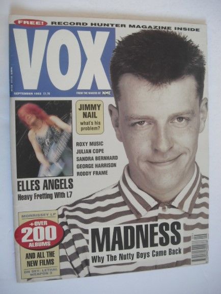 VOX magazine - Suggs cover (September 1992 - Issue 24)