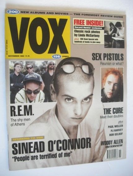 VOX magazine - Sinead O'Connor cover (November 1992 - Issue 26)