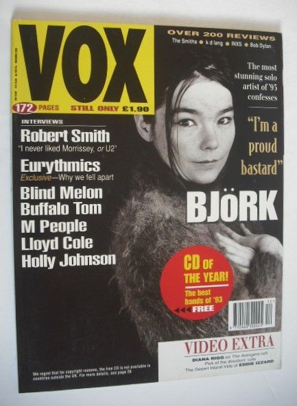 <!--1993-12-->VOX magazine - Bjork cover (December 1993 - Issue 39)