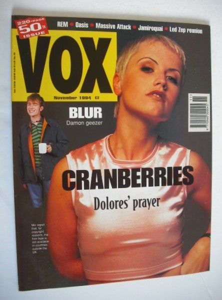 VOX magazine - Dolores O'Riordan cover (November 1994 - Issue 50)