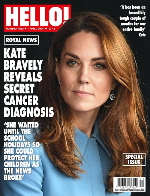 Hello! magazine - Kate Middleton cover (1 April 2024 - Issue 1833)