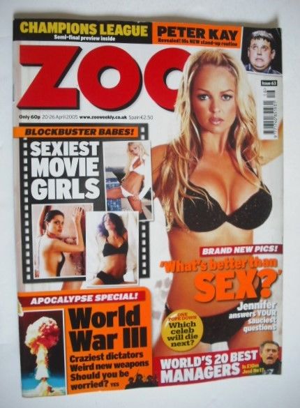 Zoo magazine - Jennifer Ellison cover (20-26 April 2005)