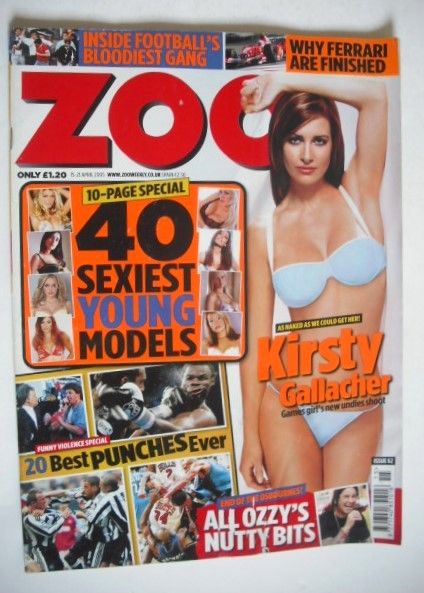 <!--2005-04-15-->Zoo magazine - Kirsty Gallacher cover (15-21 April 2005)