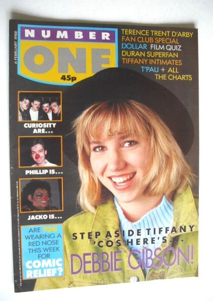 NUMBER ONE Magazine - Debbie Gibson cover (6 February 1988)