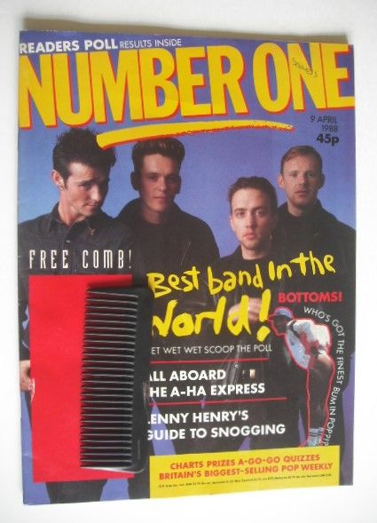 <!--1988-04-09-->NUMBER ONE Magazine - Wet Wet Wet cover (9 April 1988)