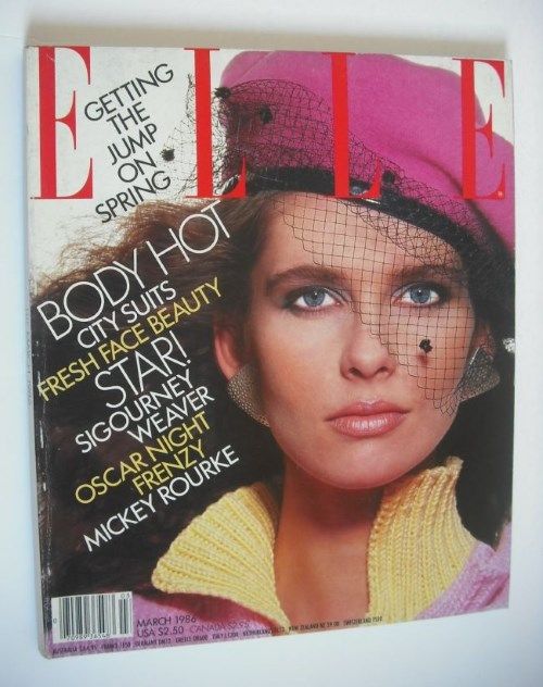 <!--1986-03-->US Elle magazine - March 1986 - Elizabetta Ramella cover