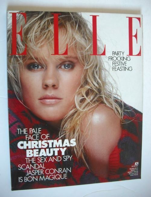 British Elle magazine - December 1985 - Tina Laakkonen cover