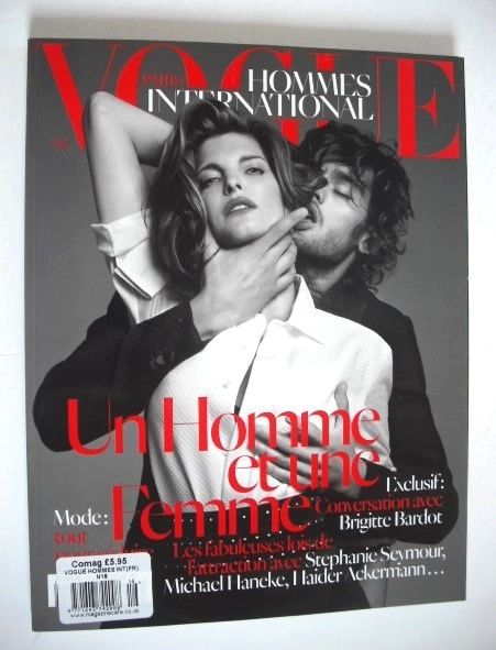 Paris Vogue Hommes International magazine - Autumn 2012 - Stephanie Seymour and Marlon Teixeira cover