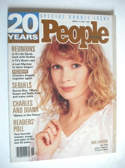 <!--1994-03-07-->People Weekly magazine - Mia Farrow cover (7-14 March 1994