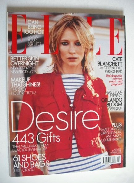 <!--2003-12-->US Elle magazine - December 2003 - Cate Blanchett cover