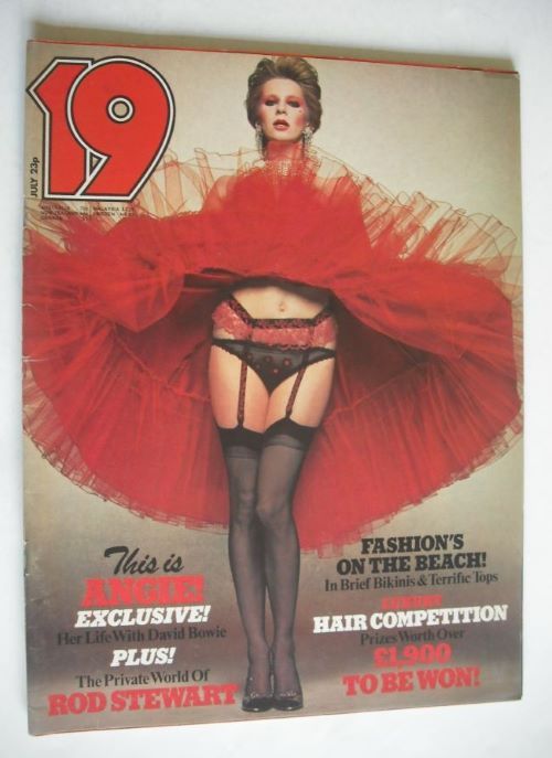 19 magazine - July 1975 - Angie Bowie cover