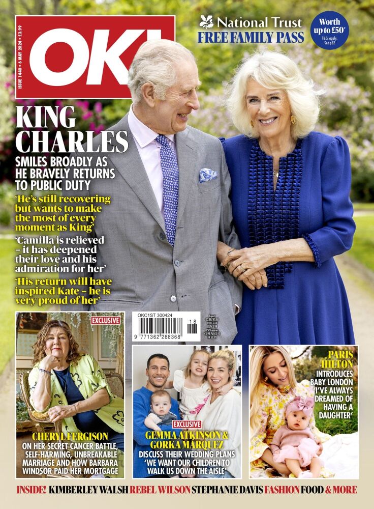 OK! magazine - King Charles and Queen Camilla cover (6 May 2024 - Issue 1440)