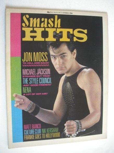 Smash Hits magazine - Jon Moss cover (1-14 March 1984)
