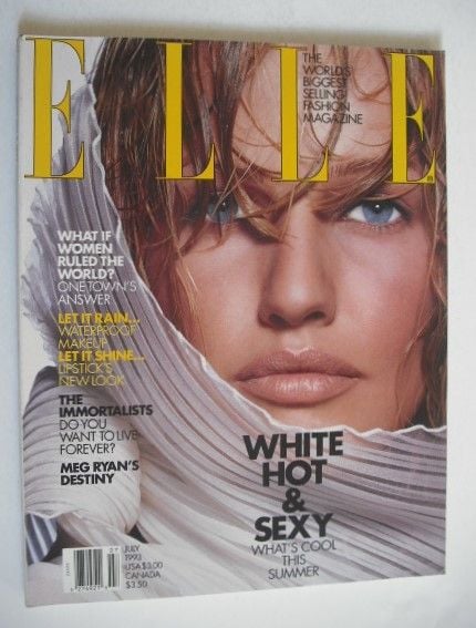 US Elle magazine - July 1993 - Karen Mulder cover