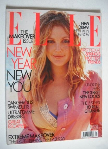 <!--2004-01-->US Elle magazine - January 2004 - Drew Barrymore cover