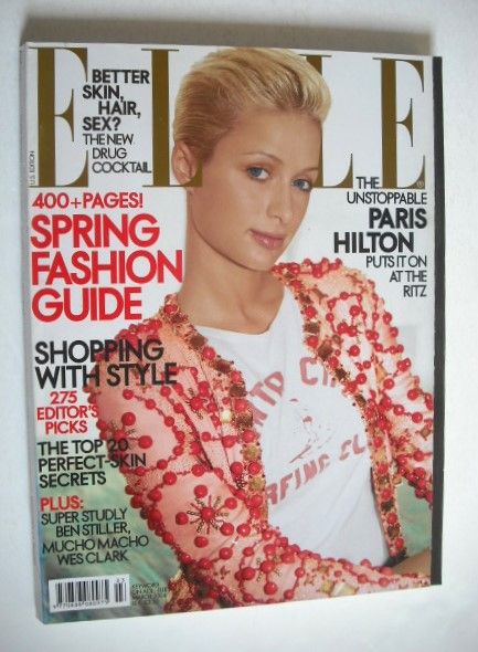 US Elle magazine - March 2004 - Paris Hilton cover
