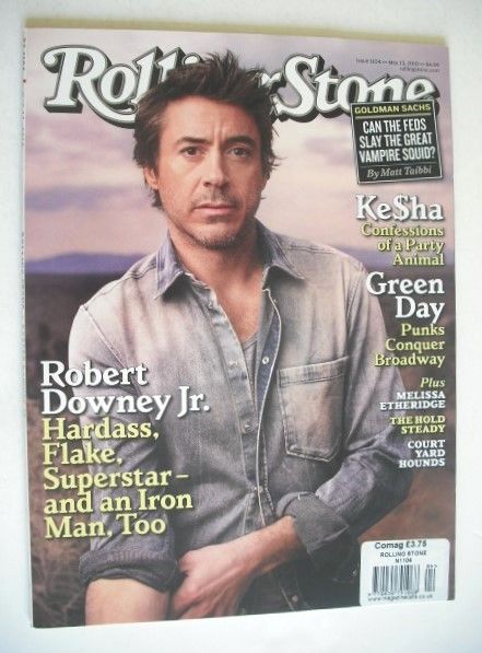 Rolling Stone magazine - Robert Downey Jr cover (13 May 2010)