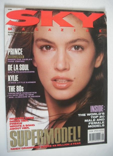 <!--1989-12-->Sky magazine - Cindy Crawford cover (Christmas 1989)