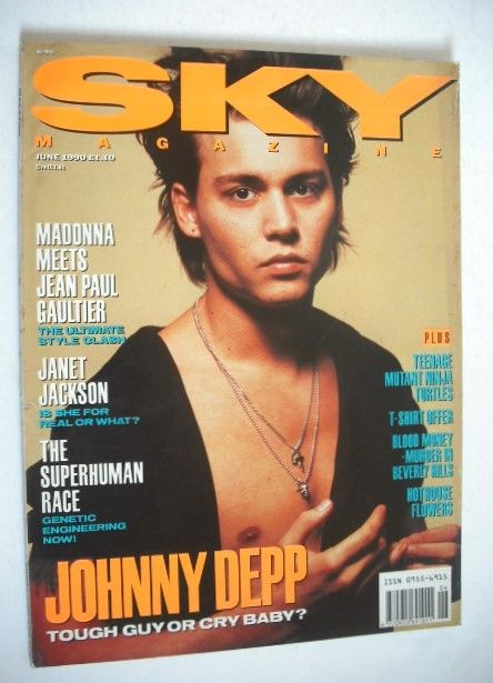 <!--1990-06-->Sky magazine - Johnny Depp cover (June 1990)