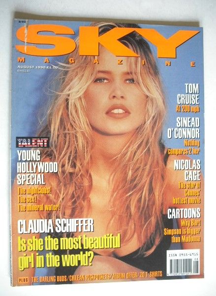 <!--1990-08-->Sky magazine - Claudia Schiffer cover (August 1990)