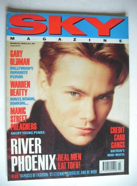 Sky magazine - River Phoenix cover (March 1992)