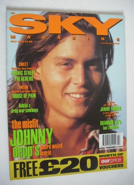 Sky magazine - Johnny Depp cover (July 1993)