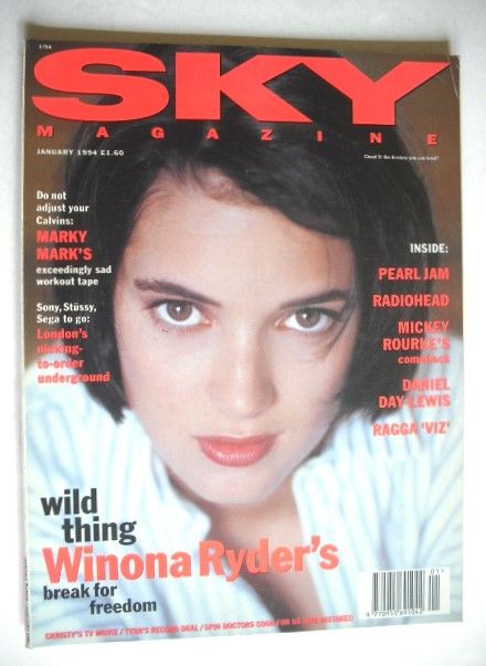 Sky magazine - Winona Ryder cover (January 1994)