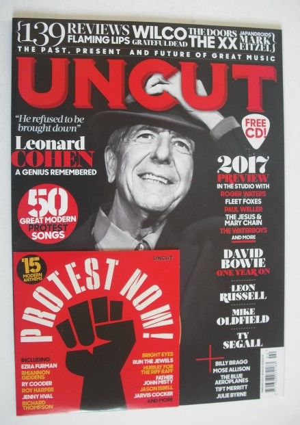 Uncut magazine - Leonard Cohen cover (February 2017)