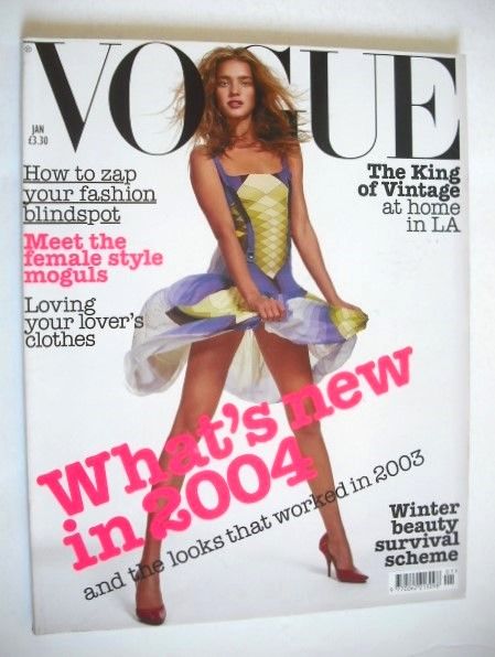 British Vogue magazine - January 2004 - Natalia Vodianova cover