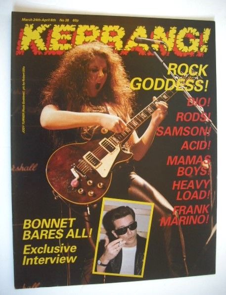 Kerrang magazine - Jody Turner cover (24 March - 6 April 1983 - Issue 38)