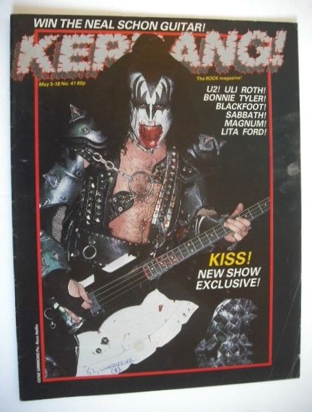<!--1983-05-05-->Kerrang magazine - Gene Simmons cover (5-18 May 1983 - Iss