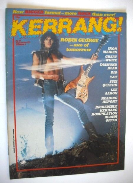 <!--1983-09-22-->Kerrang magazine - Robin George cover (22 September - 5 Oc
