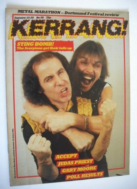 <!--1984-01-12-->Kerrang magazine - The Scorpions cover (12-25 January 1984