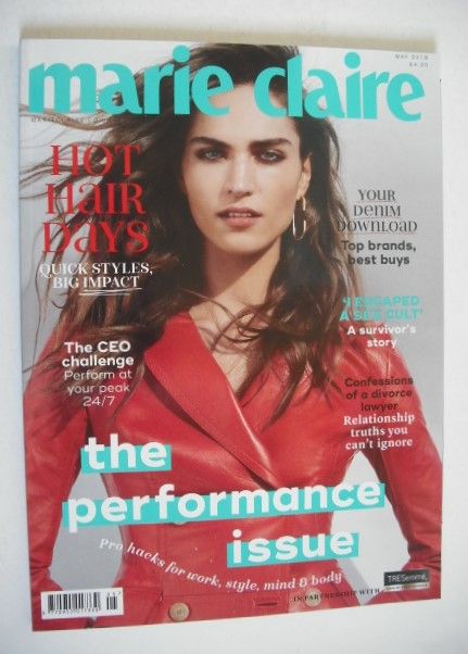 British Marie Claire magazine - May 2018 - Valentine Bouquet cover