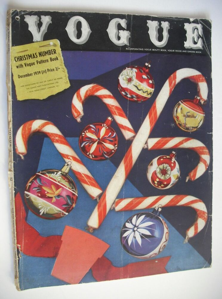 British Vogue magazine - December 1939 (Vintage Fashion)