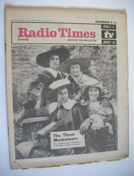 Radio Times magazine - The Three Musketeers cover (3-9 December 1966)