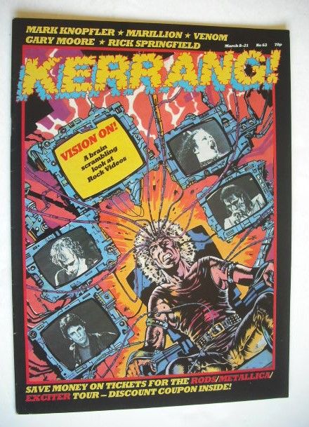 Kerrang magazine - Vision On! cover (8-21 March 1984 - Issue 63)
