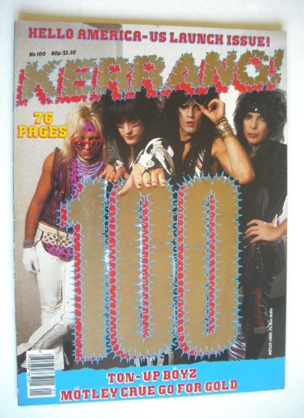 Kerrang magazine - Motley Crue cover (8-21 August 1985 - Issue 100)